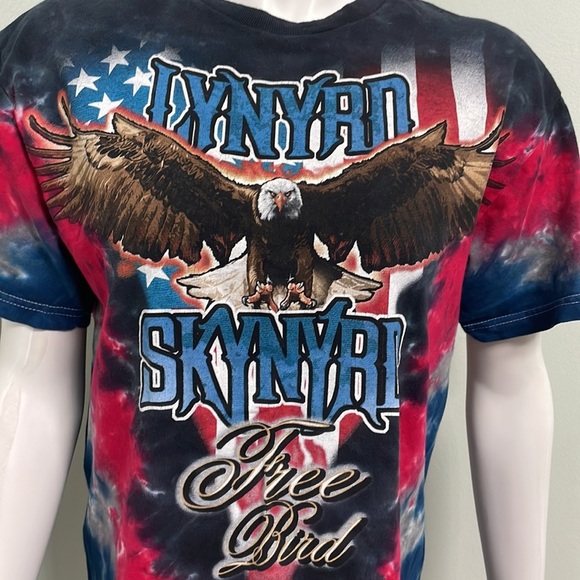 Lynard Skynard Free Bird Tie-Dye Rock Band T Shirt - Picture 2 of 5